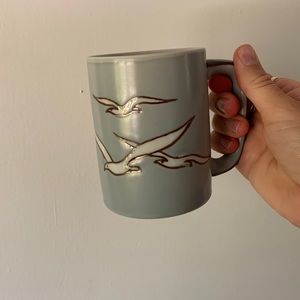 Vintage Blue Seagull Ceramic Coffee / Tea Mug